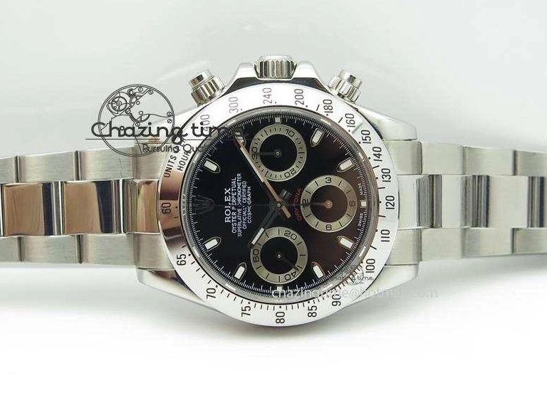 JF Sec@9 Bracelet Edition On Daytona A7750 Dial SS 116520 Black 0314